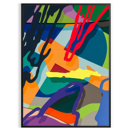 space hyperbeast art poster vibrant blend blue green hues print wall stunning piece ideal gift enthusiasts sizes A4 cm A0
