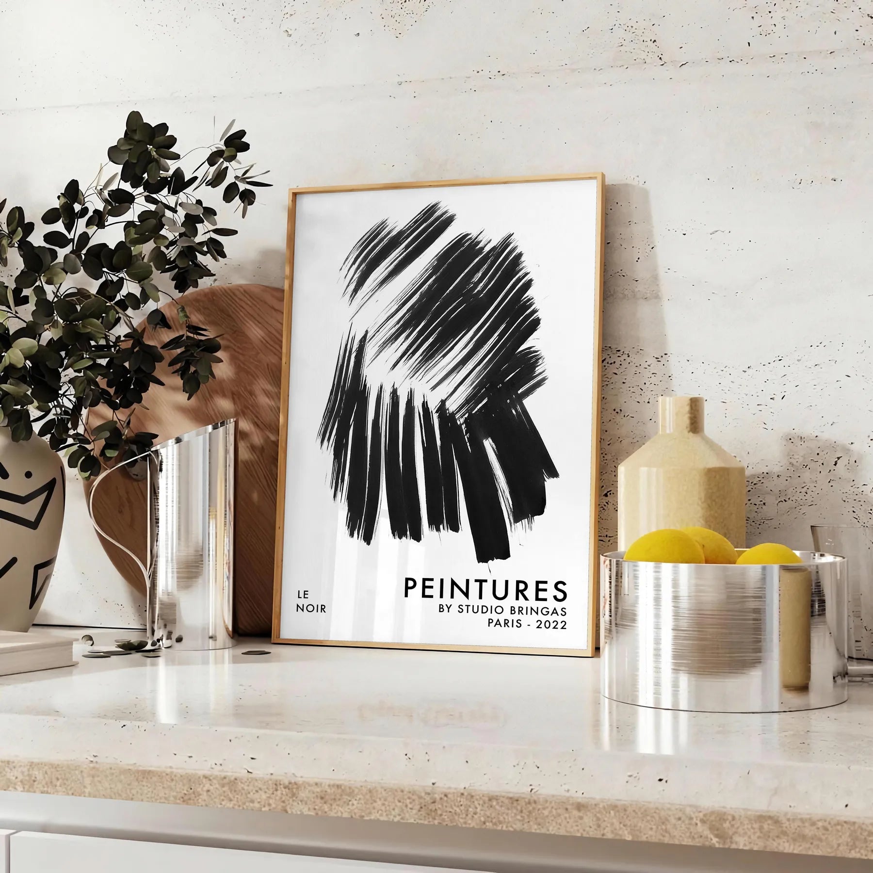 allure LenoirNoPoster maximalist poster black blue hues bold wall art piece perfect drama space unique gift available multiple sizes A4 cm A0